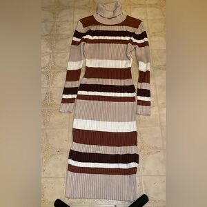 Striped Turtleneck Dress
Size XL